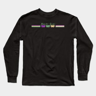 Mardi Gras Striped Long Sleeve T-Shirt